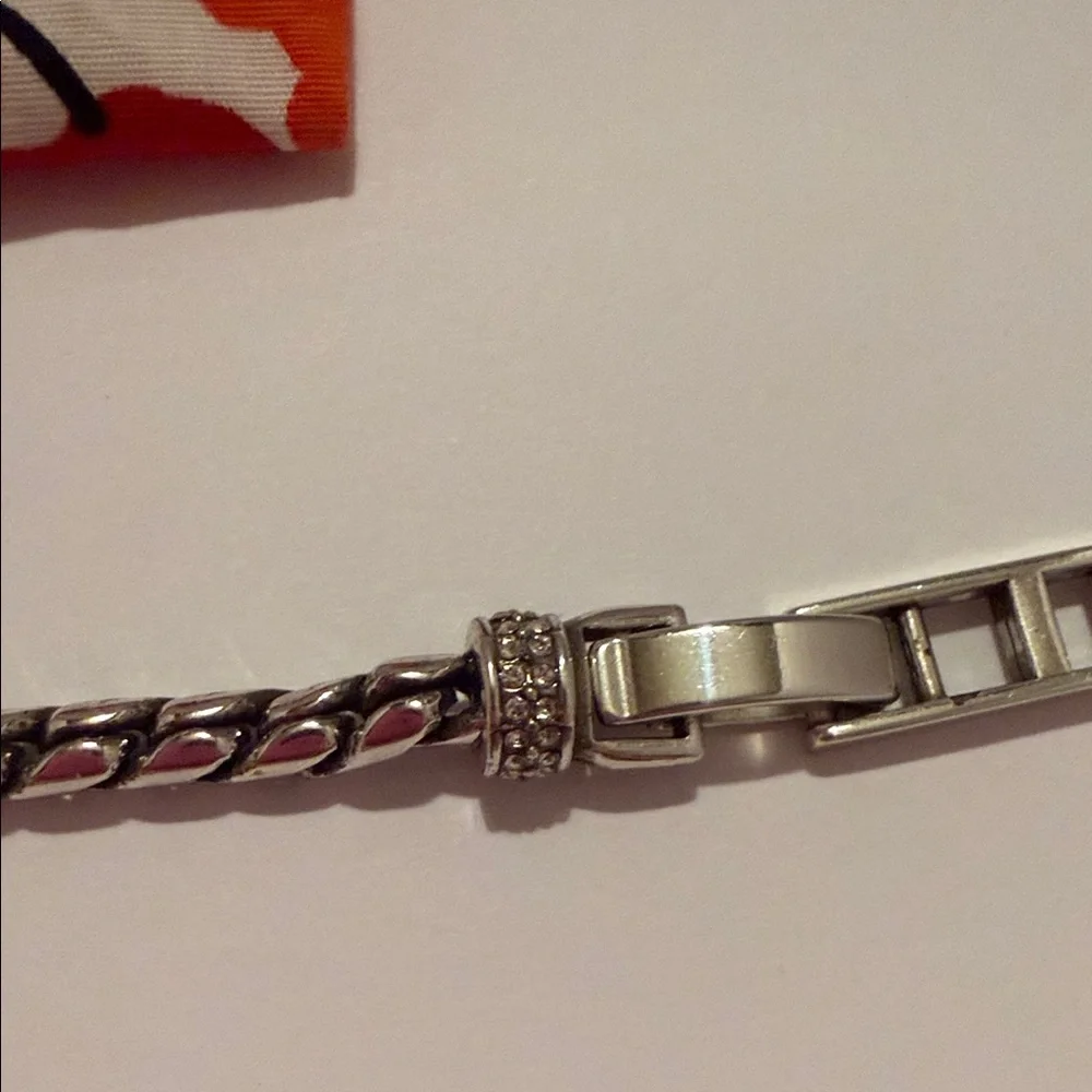 Brighton Silver Heart Charm Bracelet with Floral Drawstring Pouch - Multicolor - Picture 7 of 12